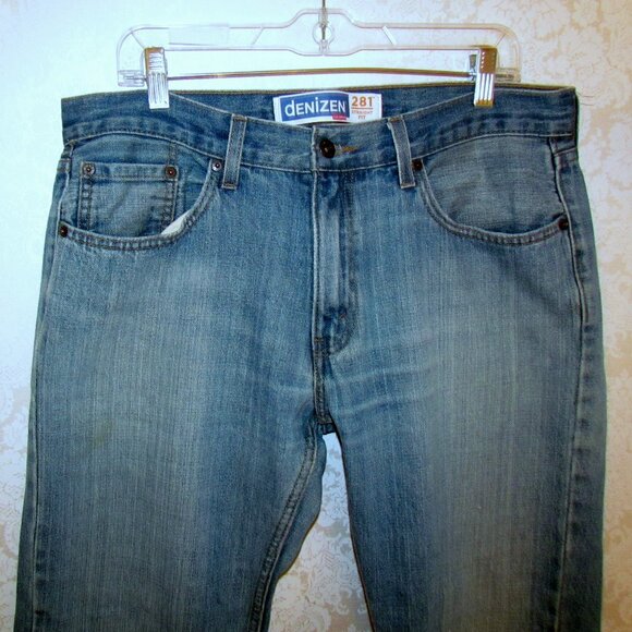 MEN'S LEVI'S DENIZEN 281 JEANS, 34 x 34 BLUE STRAIGHT LEG - Picture 8 of 10